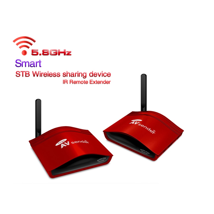 5.8G AV Wireless Transmitter Receiver  IR Remote up to 300m Wireless Sharing Device Extender